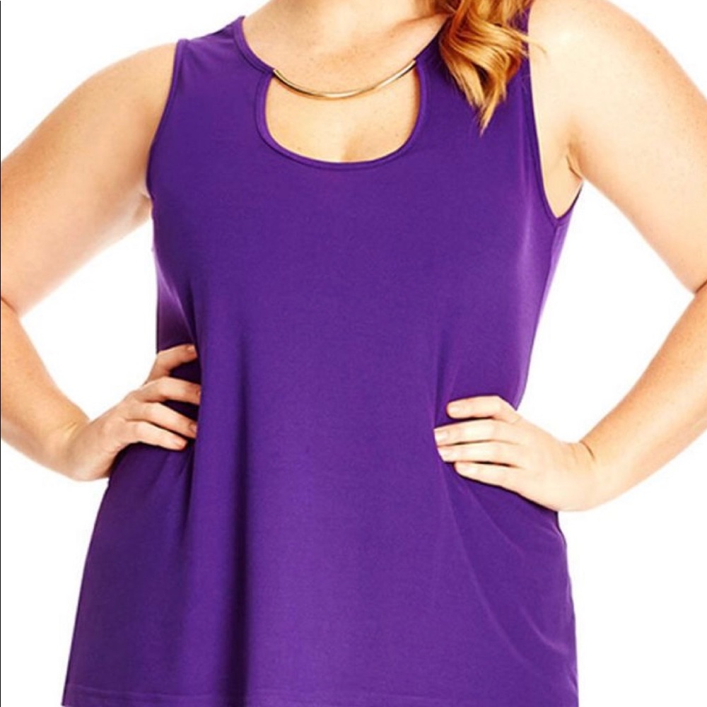 City Chic purple metal bar tank